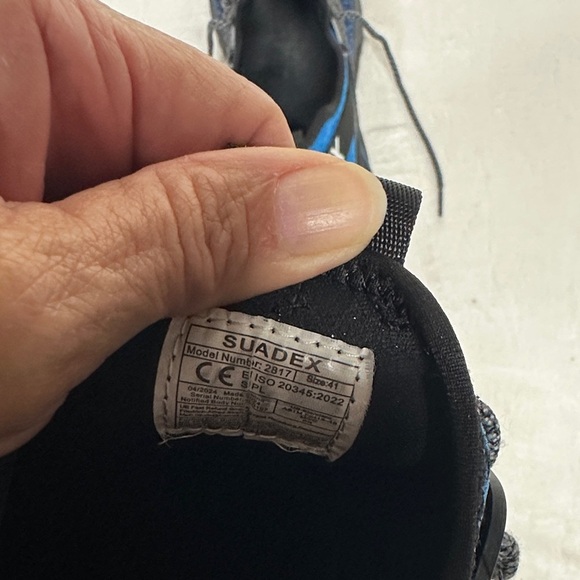 Men's Blue Saftey Toe Shoes Sz 41 Men’s 8.5 - Picture 5 of 13